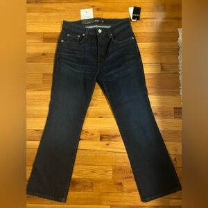 NWT RALPH LAUREN MID RISE FLARE CROP INDIGO JEANS